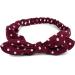 Stylbreaker ladies hair band with dots pattern loop and elastic headband headband pinup rockabilly hair accessories 04026036 color: bordeaux-red