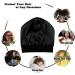Satin Silk Lined Sleep Cap - 19MM Mulberry Silk & Bamboo Viscose - Black - Buy Online on GoSupps.com