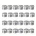 Robber 24 pieces of aluminum empty jar 118ml round cans cream can empty transparent crucible crucible with screw cap trip potty jar set for lotion cream mini candles cosmetics