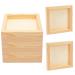 8 Pieces Wood Panels 6 x 6 Inch Square Unfinished Wood Canvas Wooden Paint Pouring Panel Boards for Painting Drawing Home Decor