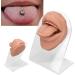 Soft Silicone Tongue Model - Realistic Fake Tongue for Piercing Practice & Jewelry Display - Flexible Human Mouth Shape with Teeth - Buy Online on GoSupps.com