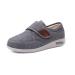 Yytcsjz Men's Diabetic Shoes Warm Adjustable Wide Walking Shoes Adjustable Anti-Skid for Elderly Men Indoor/Outdoor Sneakers (Color : Gris Size : 12)