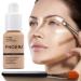 Glamza Phoera Matte Cream Foundation Set with 104 Buff Beige Shade & Makeup Brush - Full Coverage Concealer with 24hr Oil Control - 30ml - Buy Online on GoSupps.com