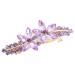 FRCOLOR Flower Crystal Rhinestones Barrettes Fashion Ponytail Holders Luxury Glitter Sparkly Jeweled Hair Clips French Metal Snap Alligator Hair Clips for Wedding Birthday