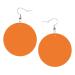 Leather Earrings Scottish Printed Lightweight Round Dangle Earrings for Women Gifts One Size Beauty Burnt Orange