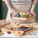 Divided Fruit Tray 3/4/6 Grid Bamboo Wood Divided Serving Tray with Lid Square Snack Serving Tray Fruit Platter Tray Organizer for Snacks - Buy Online on GoSupps.com