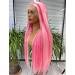 Vebonny 26 Inch Light Pink Lace Front Wig - Synthetic Mixed Baby Hair for Fashion & Cosplay - Buy Online on GoSupps.com