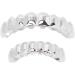 Hip Hop Teeth Fashionable Convenient Halloween Hip Hop Teeth for Women for Halloween Party for Hip Hop Fashion Shows for Men(Silver) - Buy Online on GoSupps.com