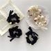 Rose Hair Band Soft Silky Satin Elastic Flower Hair Scrunchies Soft Hair Tie Scrunchy Hair Band Ponytail Women Girls Lady Children Hair Accessories (black) - Buy Online on GoSupps.com