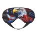 SSIMOO American Bald Eagle Print Double-Sided Eye Mask Soft and Light Blocking for Enhancing Sleep Quality Black
