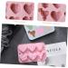 Alipis 2pcs Heart Chocolate Mold DIY Candle Mould Heart Shaped Dessert Mold Tray Mousse Pink - Buy Online on GoSupps.com