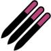 Mont Bleu Colour Crystal Nail File in Black Pouch - Czech Tempered Glass - Handmade in Czech Republic set of 3 Magenta Pink - Buy Online on GoSupps.com
