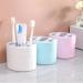 Papaba Multi-Purpose Makeup Brush & Toothpaste Organizer | Stylish Grid Design Bathroom Holder - White - Buy Online on GoSupps.com