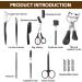 13Pcs Eyebrow Kit with Eyelash Curler - Stainless Steel Grooming Trimming Set for Women - Buy Online on GoSupps.com