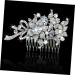 Angoily Flower Hair Comb Bridal Hair Side Comb Rhinestone Headpiece Flower Hair Accessories Hair Accessories for Women Hair Combs for Women Tiara Miss The Flowers Hairpin - Buy Online on GoSupps.com