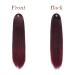 Fine Ponytail Extensions - Long Straight Braid Drawstring Synthetic Hair - 70cm Black Ombre Red - Smooth Tangle-Free for Women - Buy Online on GoSupps.com