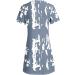 Women's Casual Floral Print Dress - Summer Short Sleeve Beach Dress XX-Large Navy - Buy Online on GoSupps.com