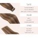 YDDM 20Pcs Tape In Extensions - 55cm Real Hair in Chocolate Brown & Caramel Blonde (4/4/27#) - Invisible Tape Hair Extensions - Buy Online on GoSupps.com