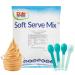 ZippySweets - Soft Serve Ice Cream Machine Mix Orange Flavour Soft Serve Mix 4.4 Pound Bag Includes 4 Pack Colour Changing Spoons for a Fun Ice Cream Experience