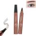 2PCS Whimsyard Eyebrow Pencil Whimsyard Magic Eyebrow Pencil 4 Tip Microblade Creates Natural Looking Brows Effortlessly 3D Waterproof Microblading Eyebrow Pencil Contouring Pen (Red Brown)