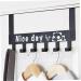 PRETYZOOM Over Door Clothes Hanger Rack Hook up On The Door Coat Rack medium Black - Buy Online on GoSupps.com