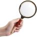 Diameter 8 cm Handheld 6 X Hd Lens Removable Handle Metal Magnifying Glass for Reading Crafts Repair Magnifier Lofty Ambition