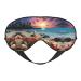 Starfish and Coral On Beach Print Unisex Sleep Eye Mask Soft Comfort Eye Shade Cover for Travel/Yoga/Shift Work Black