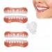 Flipped warm 2 pairs of tooth aperture for plug in for upper and lower teeth false teeth perfect smile comfortable fit artificial teeth flexible braces