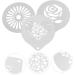 Zerodeko Chocolate Moulds 3pcs Coffee Latte Pieces Stencil Coffee Sprinkles Toppings Restaurant Latte Templates Strong Coffee - Buy Online on GoSupps.com
