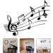 LIFKOME Sign Wall Decor Musical Note Pendant Decor Emblems Music Notes Silhouette Wall Art Home Wall Ornament Metal House Black 40x21.5cm - Buy Online on GoSupps.com