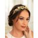 IYOU Pearl Wedding Headband Gold Crystal Bride Hair Bands Crown Rhinestone Prom Bridal Hair Accessories for Women - Buy Online on GoSupps.com