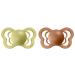 BIBS Couture Schnuller 2-Pack | BPA-Free Natural Rubber Pacifiers | Jaw-Friendly Design for 6-18 Months | Meadow & Earth Colors | Made in Denmark - Buy Online on GoSupps.com