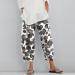 Women's Vintage Graphic Capris - Elastic Waist Tapered Pants with Pockets - Za1-a Grey - XX-Large - Buy Online on GoSupps.com