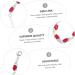 SAFIGLE 3pcs Bracelet Chain Bracelets Red Jewelry Copper Bracelet 20X0.7cmx3pcs Red Silverx3pcs - Buy Online on GoSupps.com