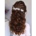 Casdre Flower Bridal Hair Pins - Pack of 3, Silver with Pearls and Rhinestones for Women and Girls | Wedding Hair Accessories - Buy Online on GoSupps.com