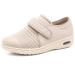 QSXWDCEF Orthopedic Shoes Diabetic Shoes Diabetic Arthritis Edema Adjustable Closure Sandals Extra Wide Velcro Slippers Comfortable Rehabilitation Shoes for Seniors Beige 43 EU 43 EU Beige