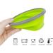 Cyanzi 1200ml Collapsible Camping Bowl with Lid, Stainless Steel Fork, and Spoon - Green | Silicone Food Storage Container for Picnic, Travel, Camping, RV, Fridge - Microwave Safe - Buy Online on GoSupps.com