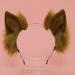 amangul for Faux Ears Headband Solid Color Plush Cosplay Animal Hair Hoop(Black)