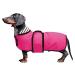 Minezi -zel hundred coat with reflex strip rain/waterproof adjustable vest suitable for small and medium-sized dogs such as Dachshund-Pink-L L (backlong: 47-50cm) pink