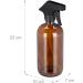 Relaxdays 2x 500ml Refillable Glass Spray Bottles - Mist & Jet Atomizer for Hair Care & Cleaning - Empty Brown Set - Buy Online on GoSupps.com