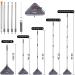 Wall Cleaner Mop with Long Handle - Ceiling, Baseboard, Window, Floor Duster - 6 Replacement Pads, Squeegee - Extension Pole 39 to 85 - Gray - Buy Online on GoSupps.com