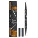 Eyebrow Pen Microblading Eyebrow Pencil with -Fork-Tip and Precise Brush Create Natural Hair-Like Brows Eyebrow Pencil (Grey)