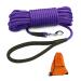 lynxking dog leash for dogs reflective training line 4.5m training line with carabiner hook nylon long rope for small medium -sized large dogs with handle purple 0.9cm x 4.5m
