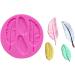 AKOAK 2 Pcs Feather Silicone Fondant Mold DIY Handmade Baking Tools for Fondant Chocolate Candy Cake Decoration Polymer Clay and Crafting - Buy Online on GoSupps.com