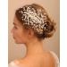 Deniferymakeup Pearl Bride Hair Clip Pearl Wedding Clip Bridal Hair Piece Wedding Hair Accessories for Women and Girls (Gold) - Buy Online on GoSupps.com
