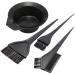 Yeehliny 4pcs hair coloring kit hair color bleach bowl comb brushes ink kit set hair coloration set with brush and bowl hair dyel hair faerben set anself (black)