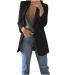 Women Blazer Casual Open Front Long Sleeve Notch Collar Office Suit Jacket Cozy Lightweight Work Blazers Jacket Black Medium