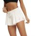 Flowy Girl Women's Gym Yoga Athletic Running Shorts - Cream, Small - Buy Online on GoSupps.com