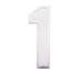 3 INCH White Number 1 Patches Appliques Fabric Decorating for Hat Cap Polo Backpack Clothing Jacket T-Shirt DIY Embroidered Iron On/Sew On Patch