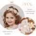 IYOU Princess Wedding Headband Gold Flower Headpiece Pearl Bridesmaid Bridal Communion Hair Accessories for Girls - Buy Online on GoSupps.com